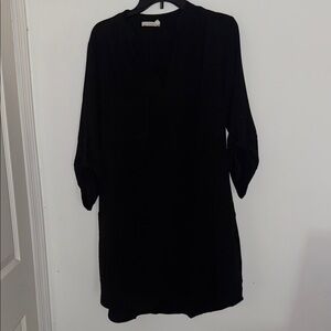 LUSH - Casual Black Shirtdress w/pockets NWOT